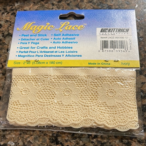 Lot of 10 Peel & Stick Lace Edging White Floral Shelves Decor NEW!! - Picture 5 of 10